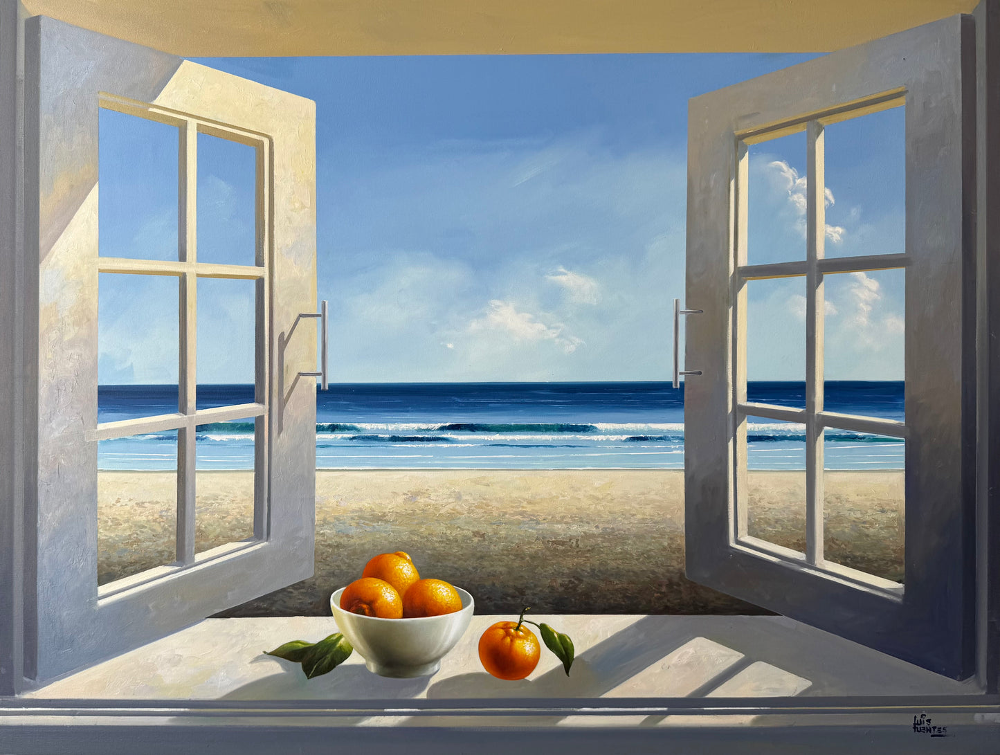 Window with oranges